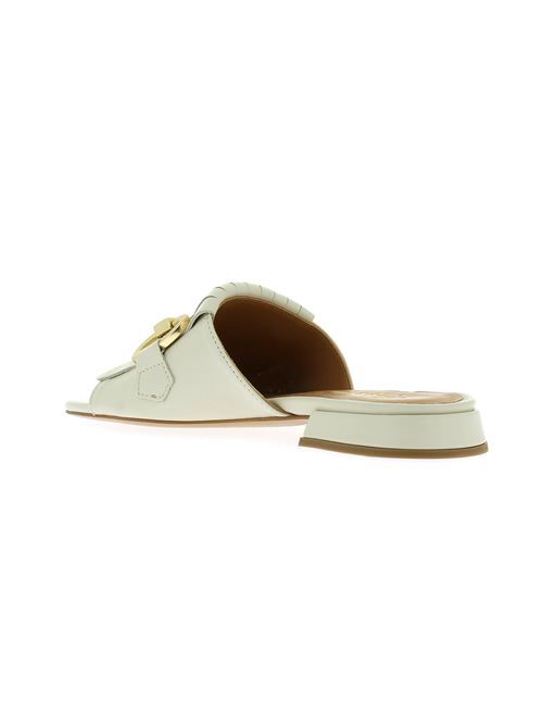 sabot da donna in pelle bianca CHAMP DE FLEURS | 04.20X